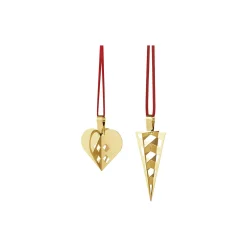 Georg Jensen 2025 Juleornamentsæt 2 stk., guld> Pynt