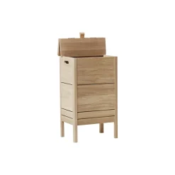 Hot Form & Refine A Line Laundry Box, white oiled oak