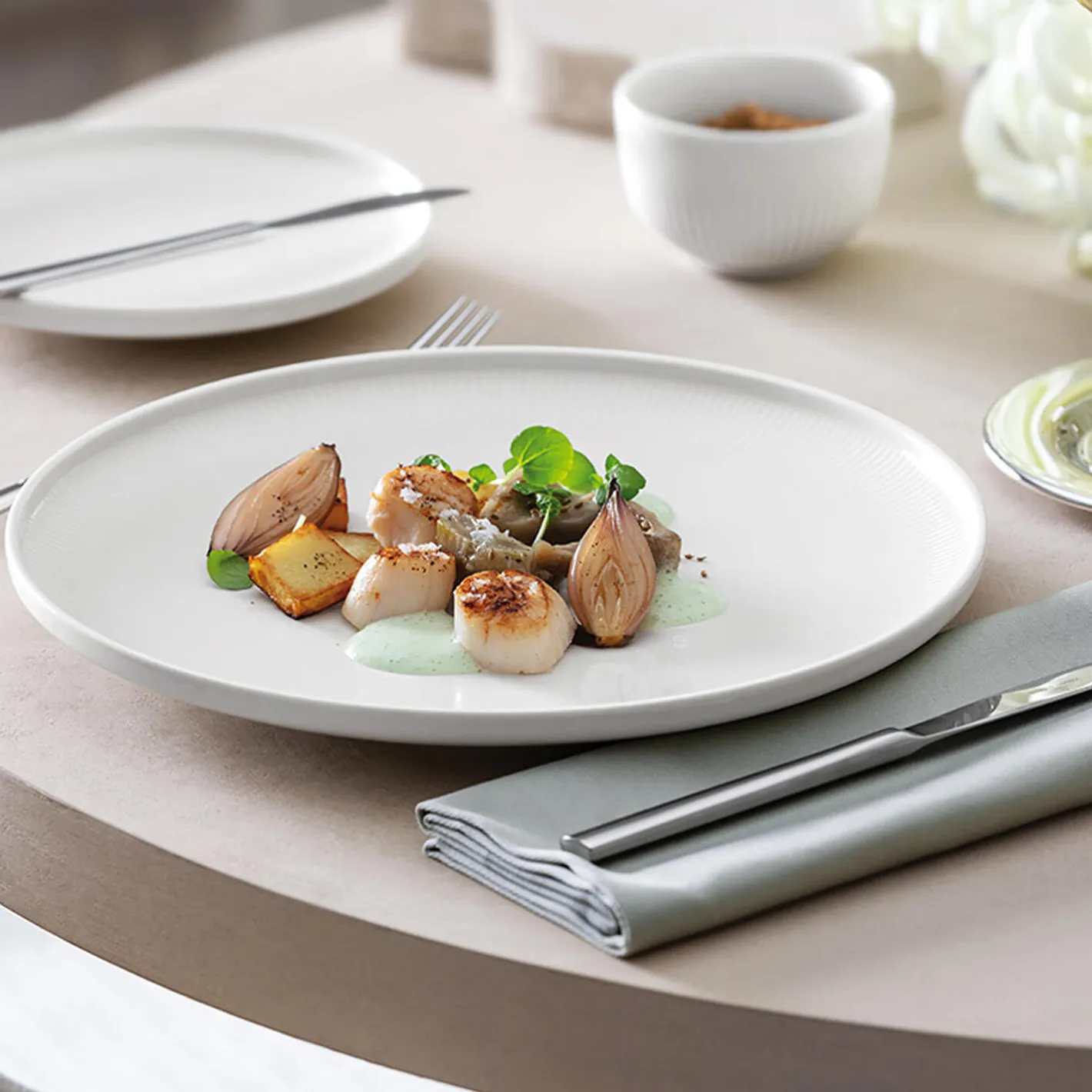 Outlet Villeroy & Boch Afina Middagstallerken Ø 27 cm, hvid
