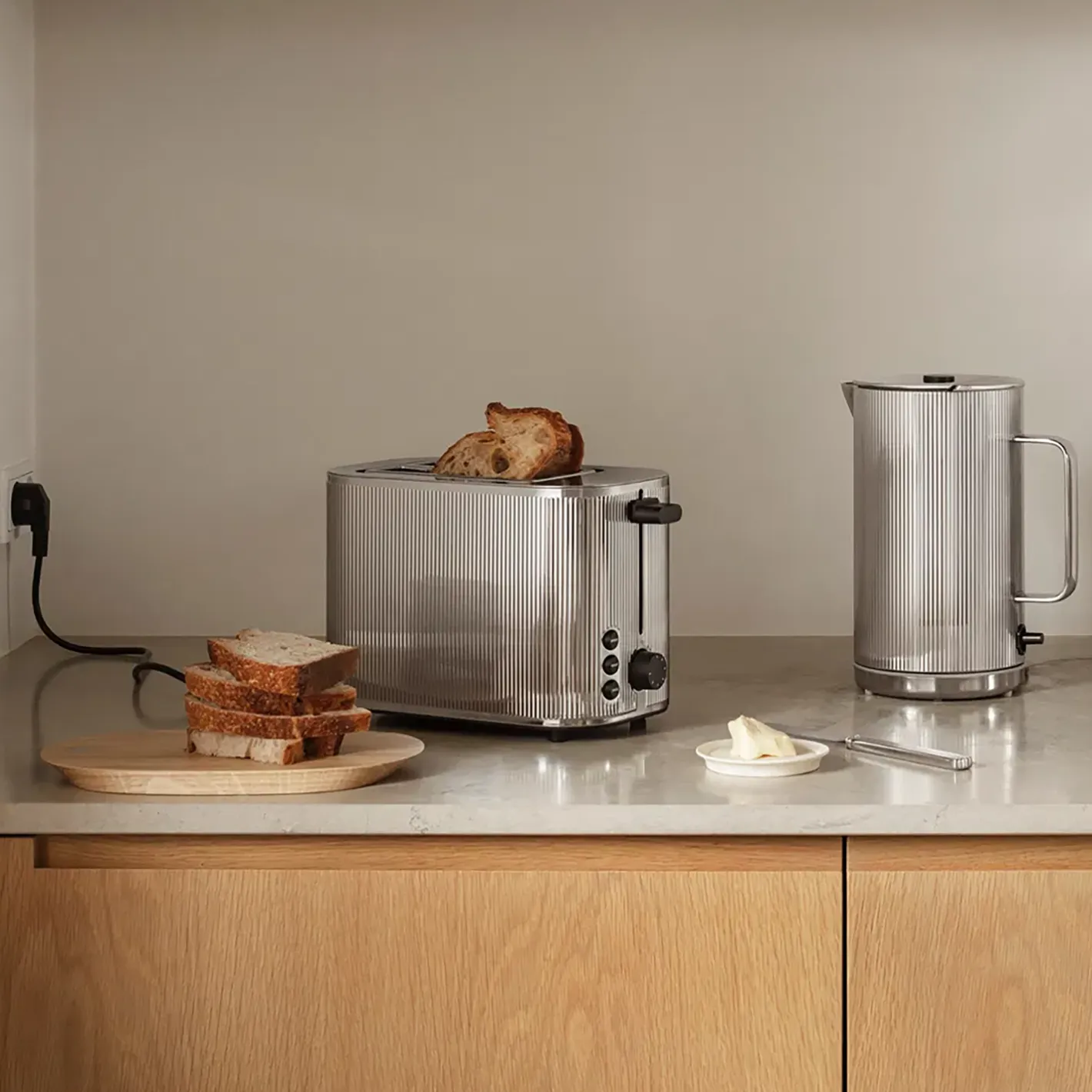 Georg Jensen BERNADOTTE Toaster, stål råstfri stål