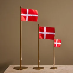 Piet Hein Bordflagstang, messing> Pynt