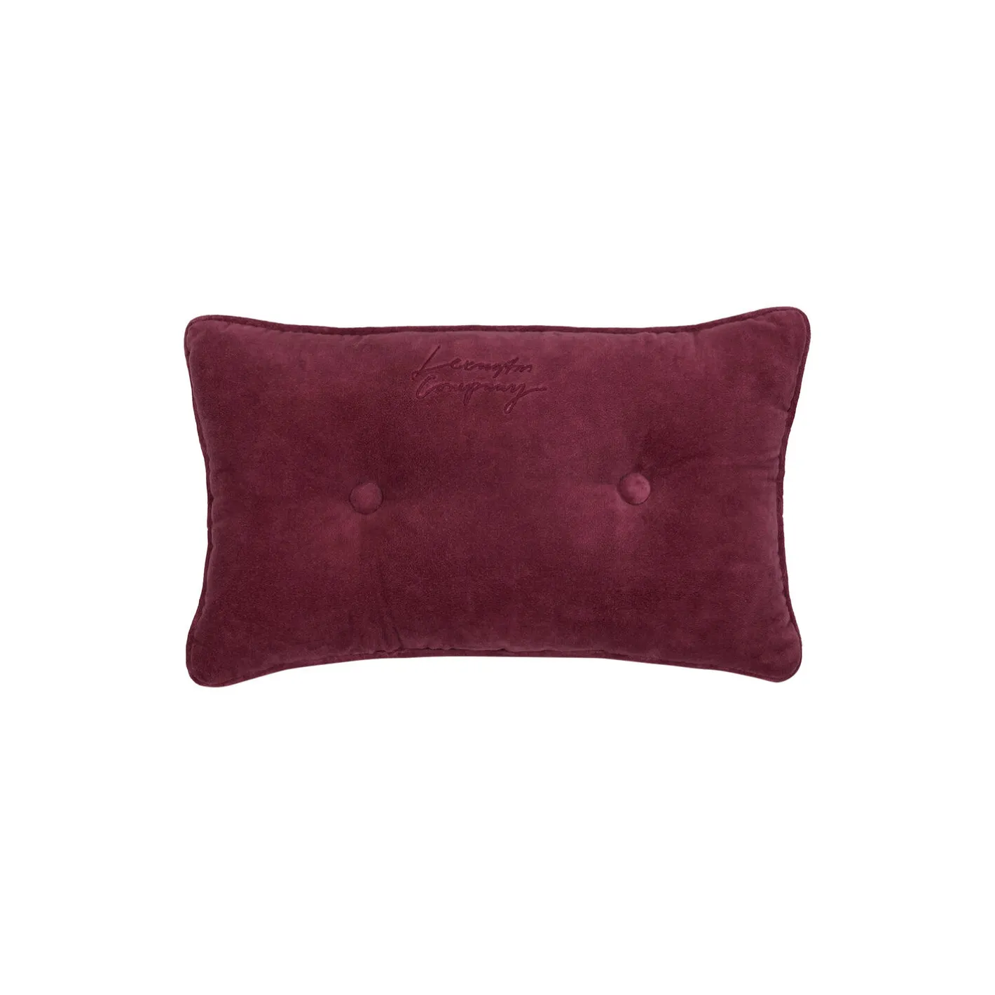 Lexington Buttoned Pillow, burgundy> Pyntepuder & Hynder