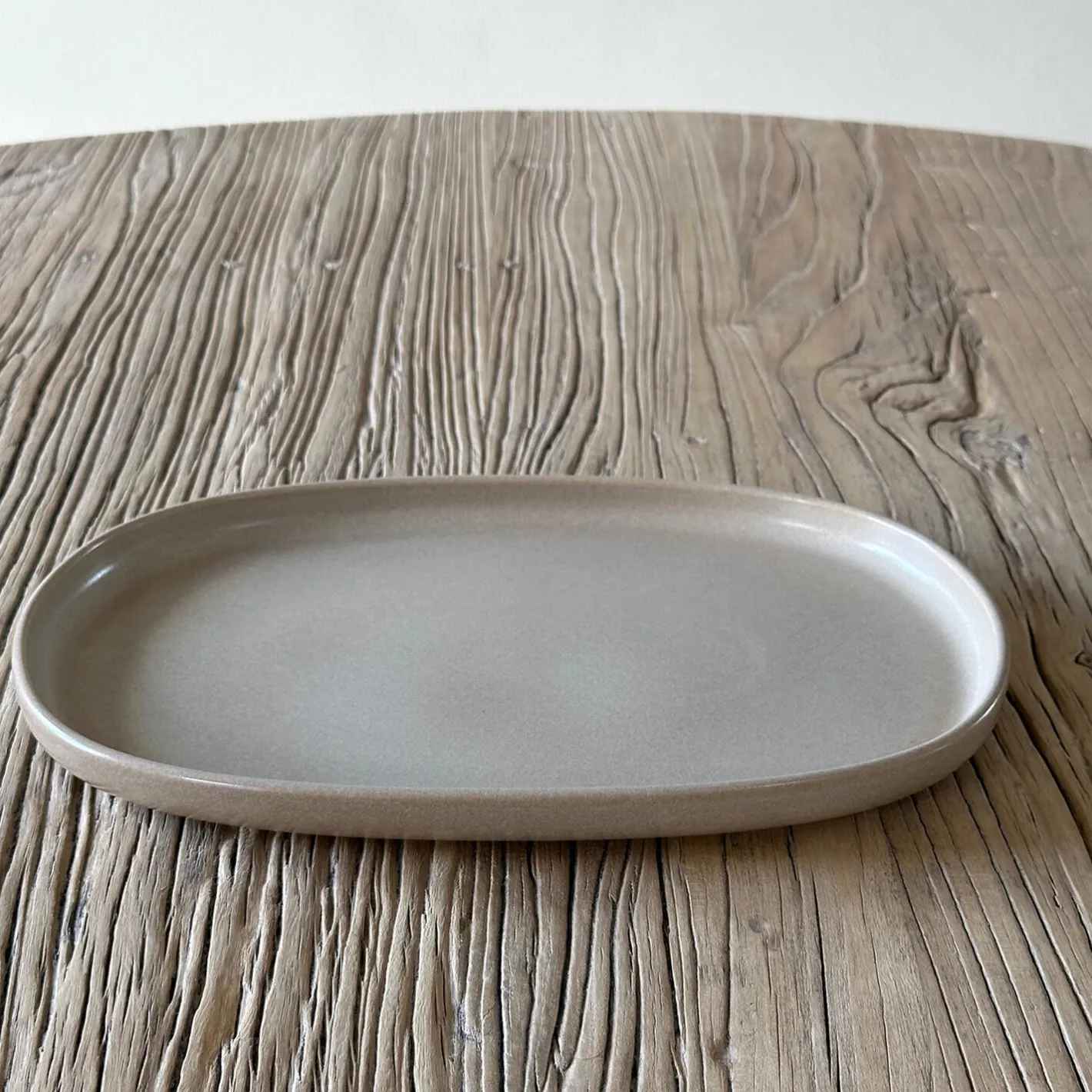 Hot HOEME Copenhagen CAPRI Oval Tallerken, mat taupe