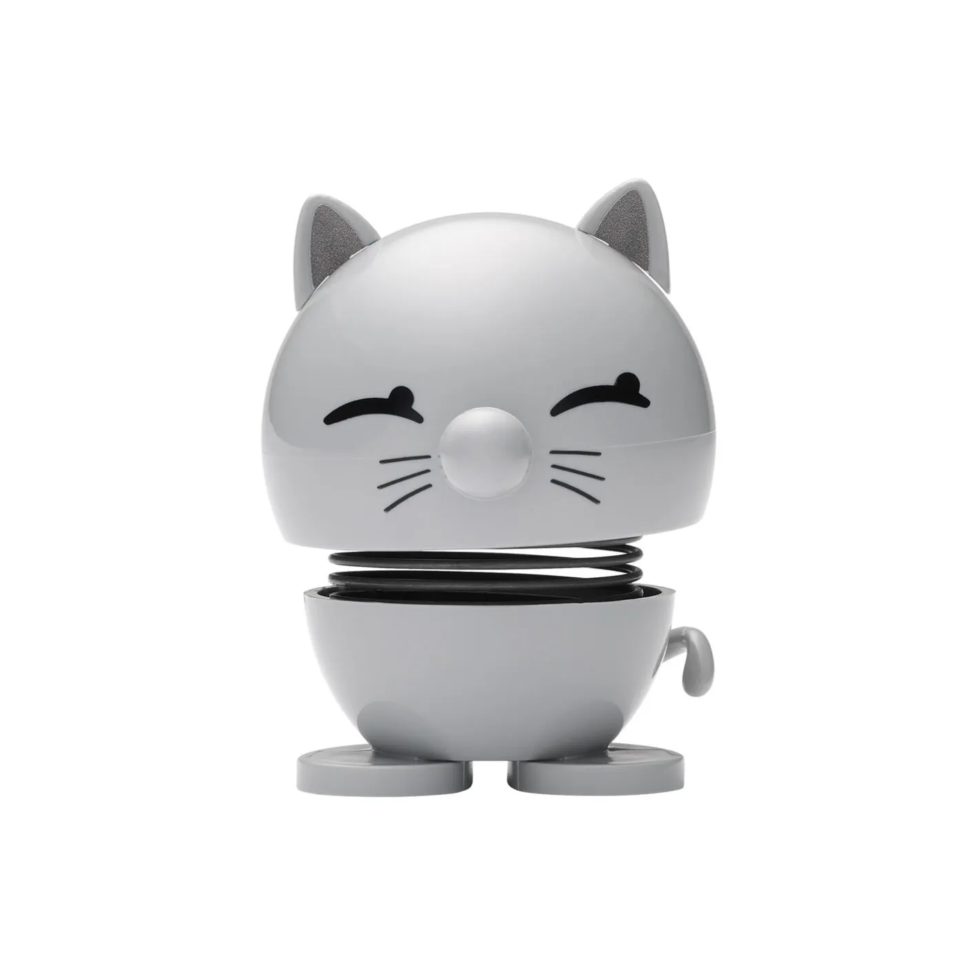 Hoptimist Cat, light grey> Figurer & Glaskunst