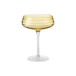 Louise Roe Champagne Coupe Triple Cut, amber> Glas