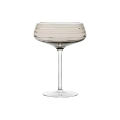 Louise Roe Champagne Coupe Triple Cut, smoke> Glas