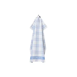 Lexington Checked Organic Cotton Terry Kitchen Towel, white/blue> Køkkentekstiler