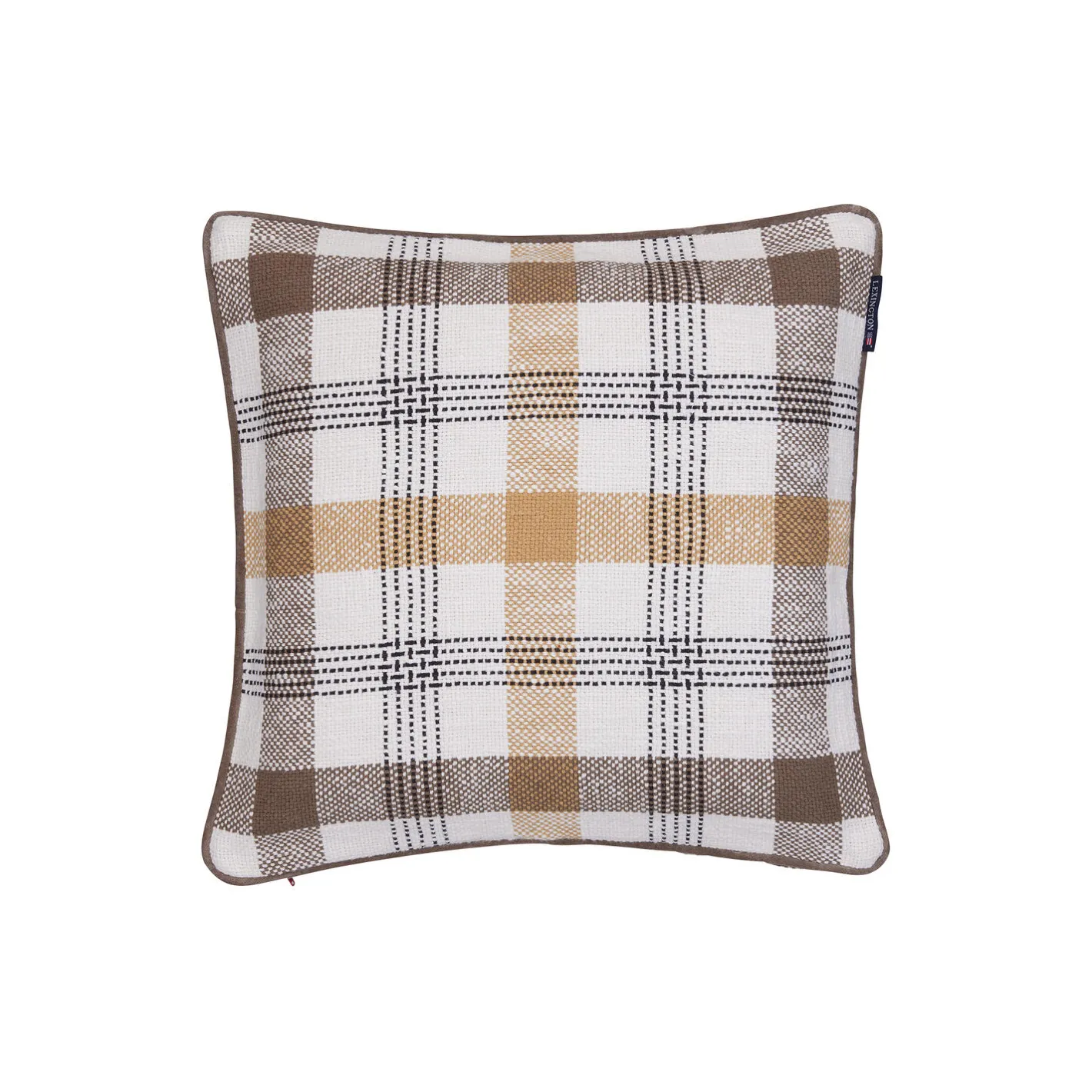 Lexington Checked Pillow Cover, olive/oat> Pyntepuder & Hynder