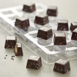 Blomsterbergs Chokoladeform firkant til 21 stk.> Køkkenudstyr