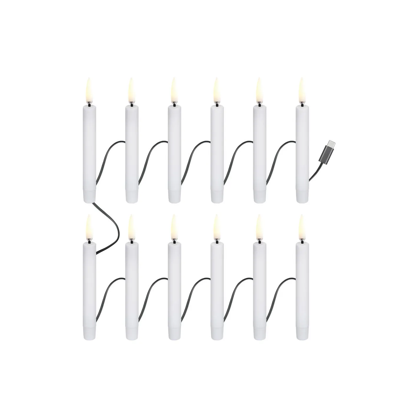 Uyuni Lighting Christmas string 12 candles USB-C, white> Lys & Duftlys