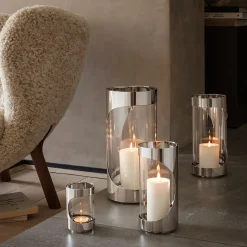 Georg Jensen CHROME CONTOURS Lanterne> Lysestager