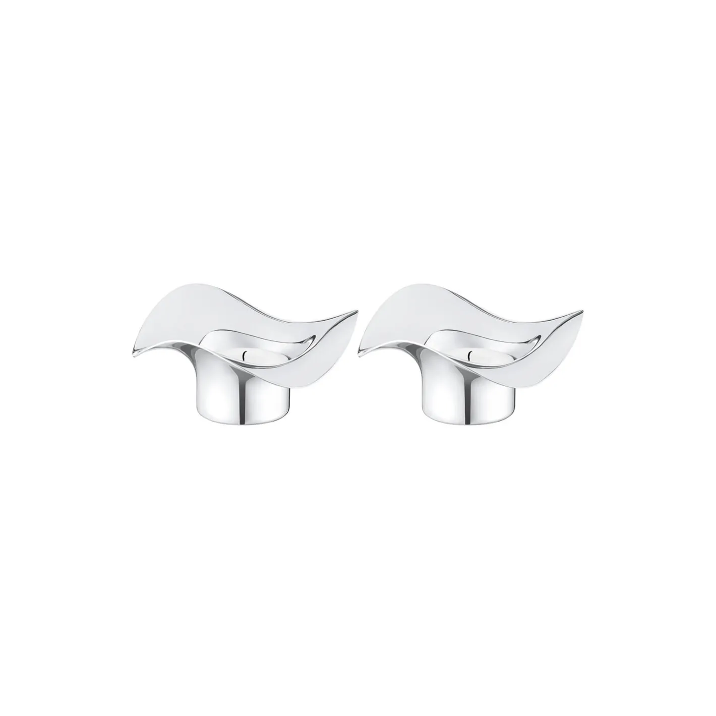 Georg Jensen Cobra fyrfadsstage 2 stk> Lysestager