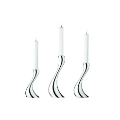 Georg Jensen Cobra lysestage sæt> Lysestager