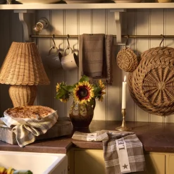 Online Lexington Cotton Terry Kitchen Towel, stone/white