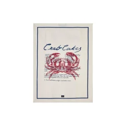 Hot Lexington Crab Cakes-viskestykke i økologisk bomuldstwill, white/blue