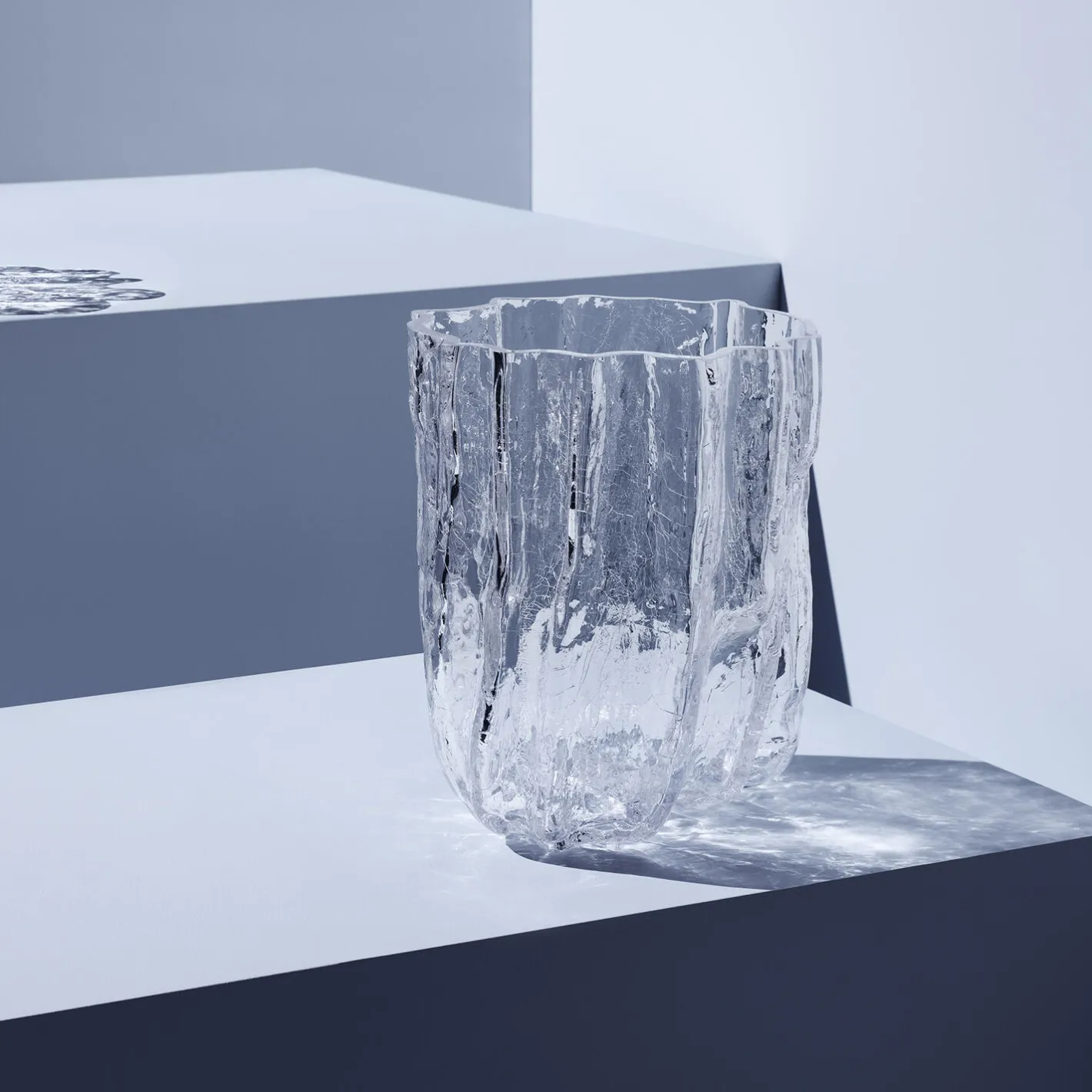 Hot Kosta Boda Crackle vase, clear