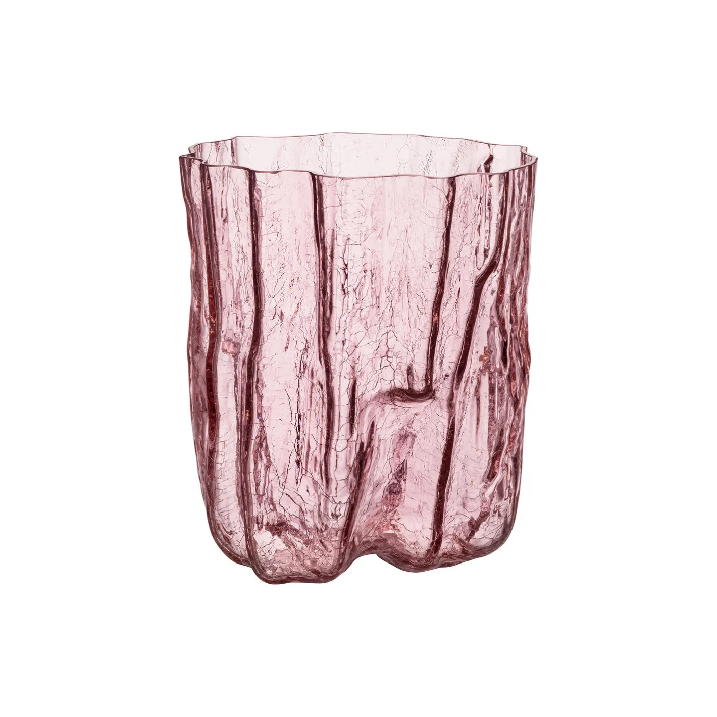 Best Kosta Boda Crackle vase, pink