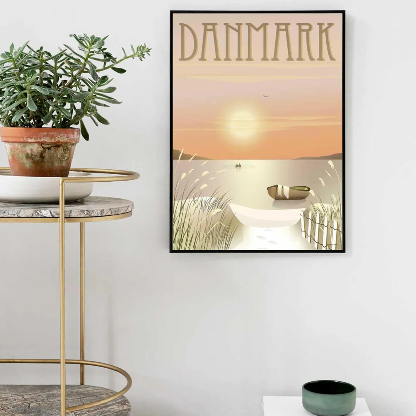 Sale ViSSEVASSE DANMARK klitterne plakat