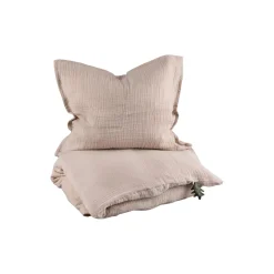 Sebra 2-delt musselin babysengetøj, seabreeze beige>Børn Soveudstyr|Sengetøj