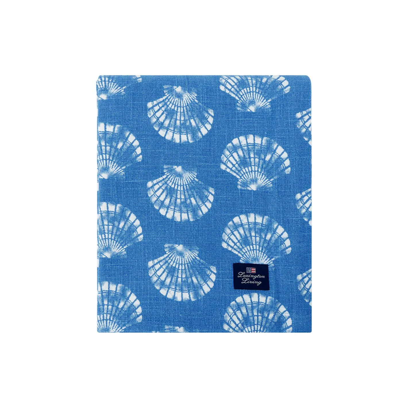 Lexington Dug i økologisk bomuld med print af skaller, blue/white> Bordtekstiler