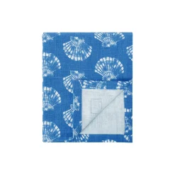 Lexington Dug i økologisk bomuld med print af skaller, blue/white> Bordtekstiler