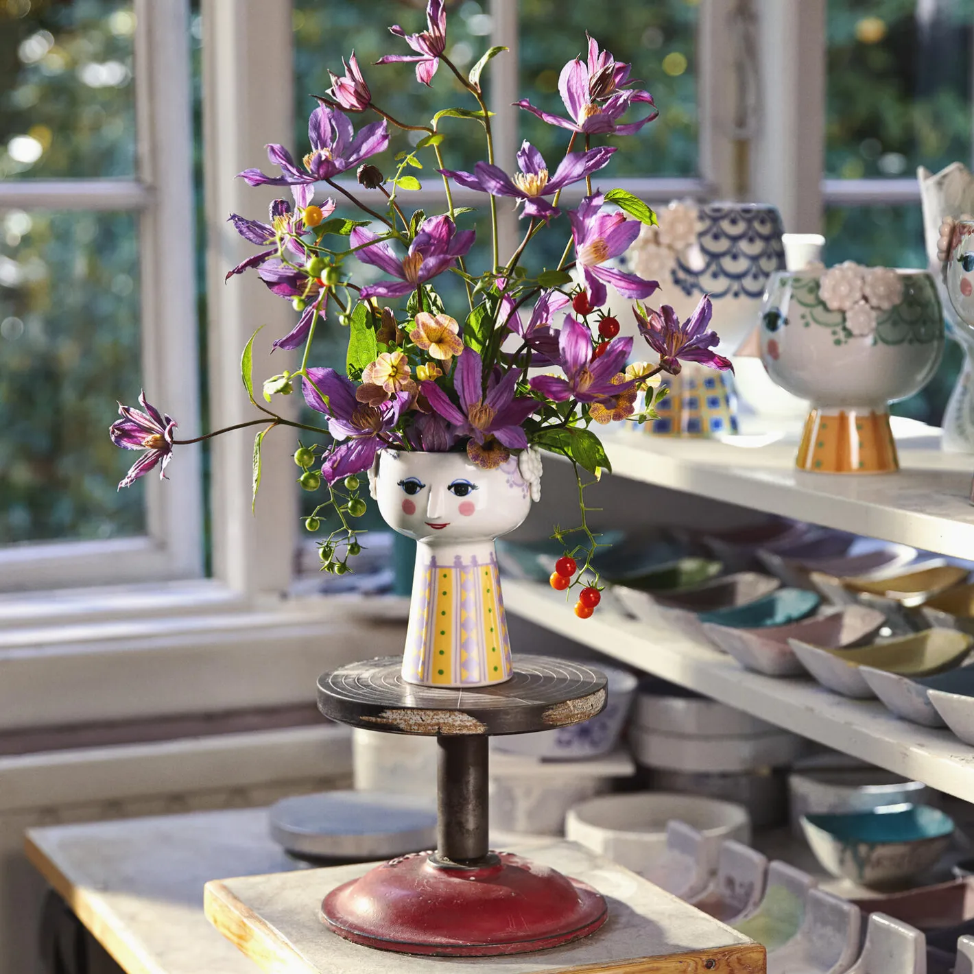 Bjørn Wiinblad Eva vase 15 cm, lavendel> Vaser