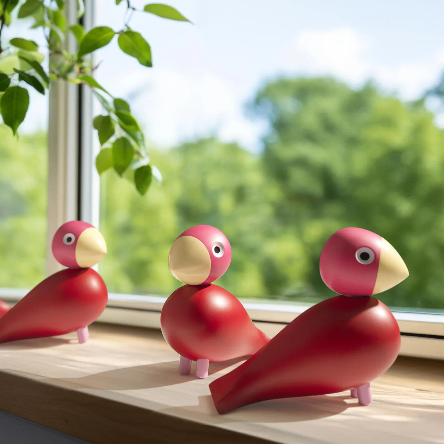 Kay Bojesen Denmark Flora Year Bird 2024, pink> Figurer & Glaskunst