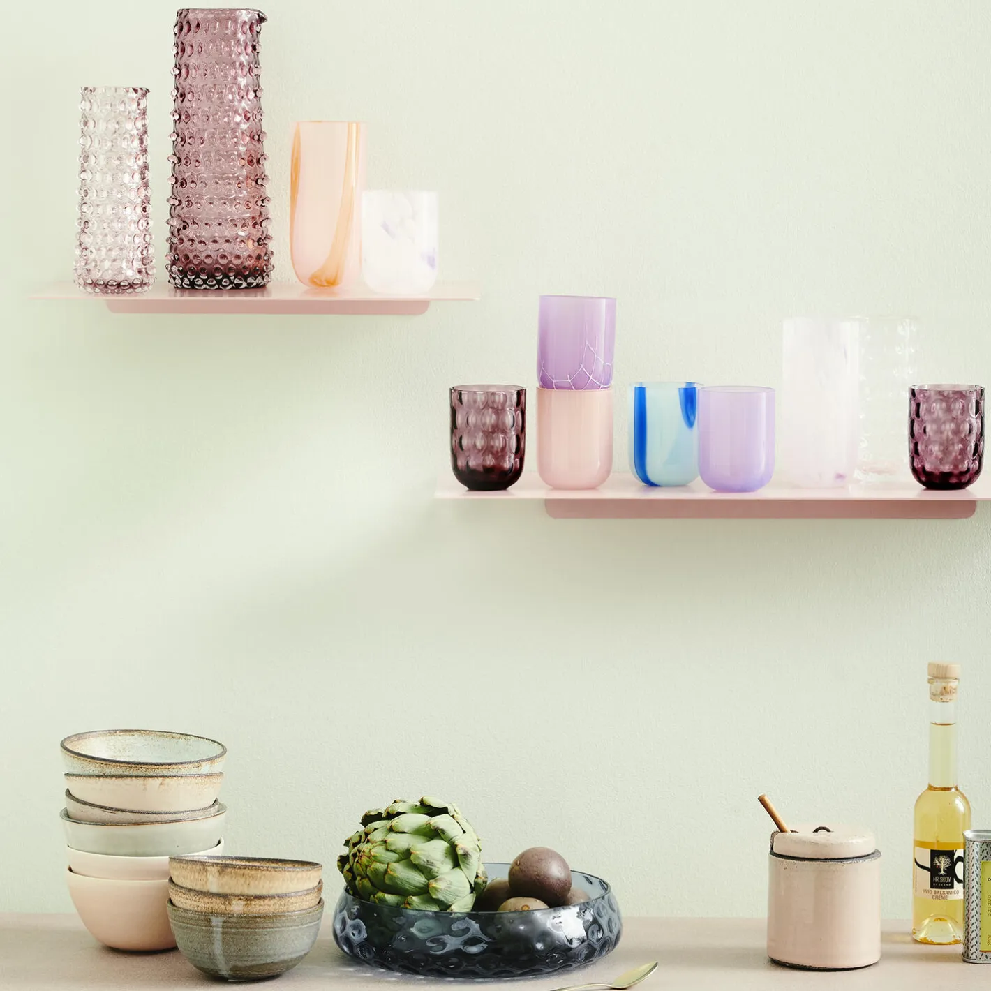 Kodanska Flow Tumbler, multicolour pink> Glas