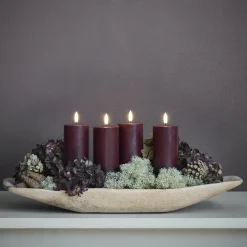 Uyuni Lighting Giftbox w. spike, remote, LED pillar candle 4-pack,> Lys & Duftlys