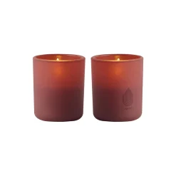 Best Uyuni Lighting Glass Candle 2-pack, wine red