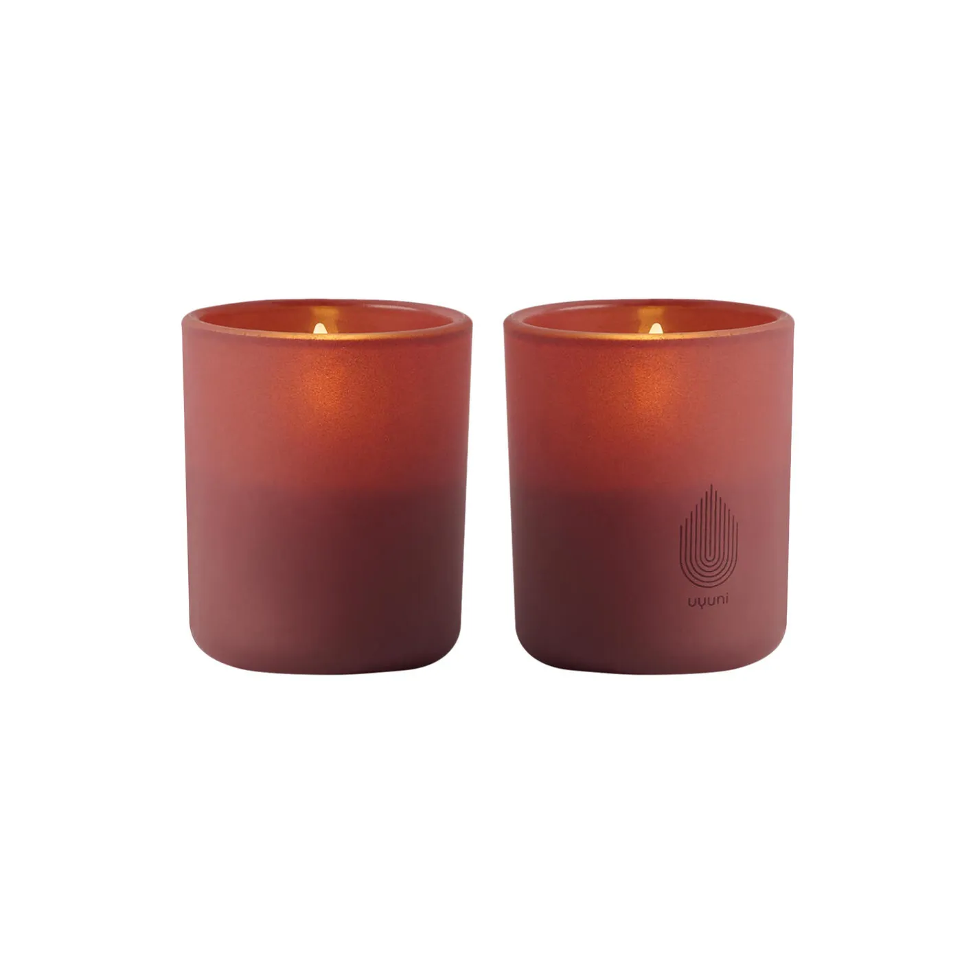 Best Uyuni Lighting Glass Candle 2-pack, wine red