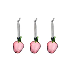 Iittala Glass jordbær 3-pak, pink> Figurer & Glaskunst
