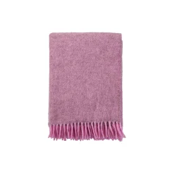 Klippan Yllefabrik Gotland uld plaid, pink> Plaider