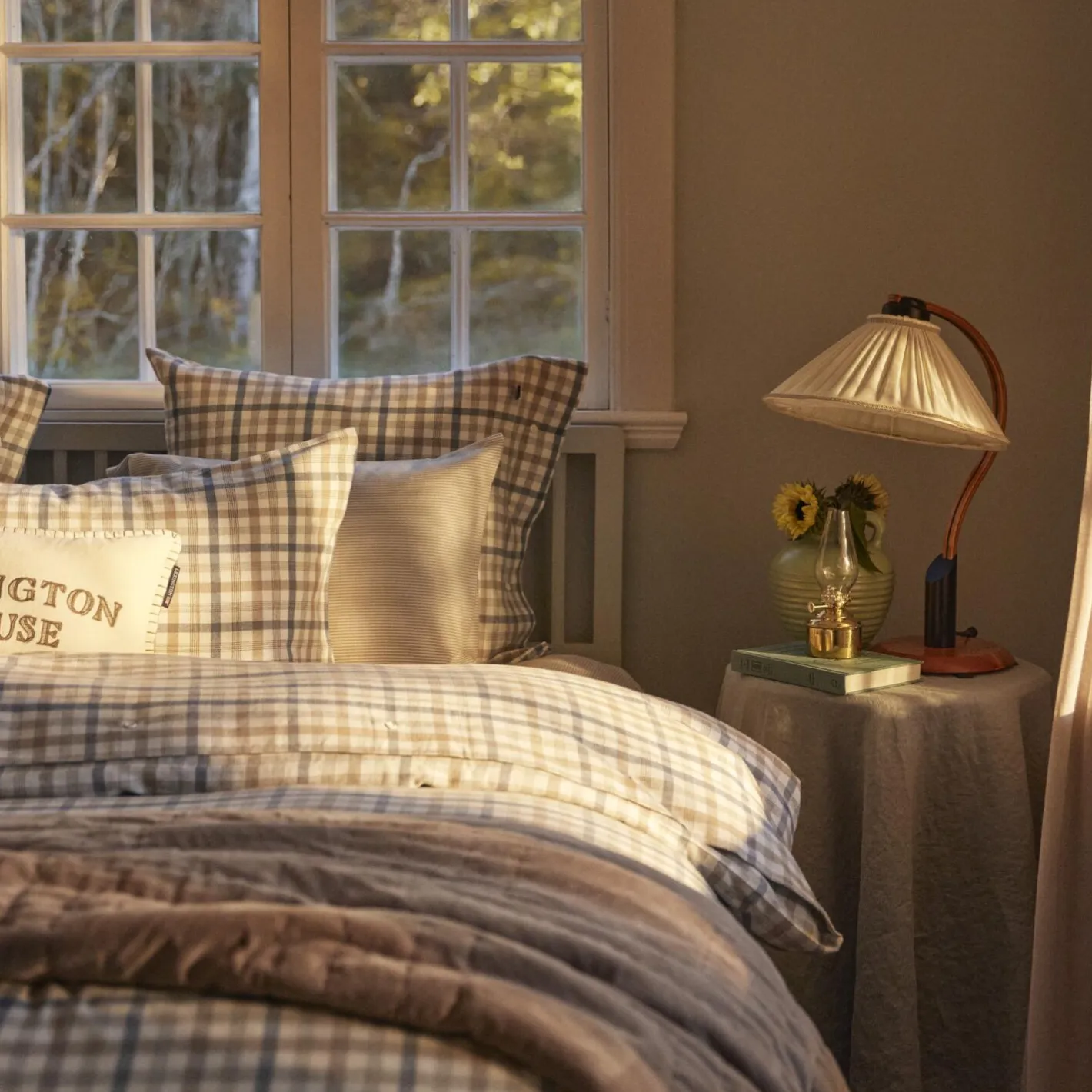 Lexington Graphic Quilted Bedspread, beige> Sengetæpper