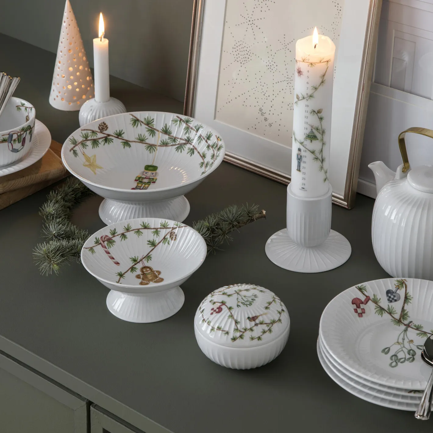 Kähler Hammershøi Christmas opsats> Skåle & Fade
