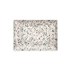 New Iittala Helle A4 tallerken, pink-green