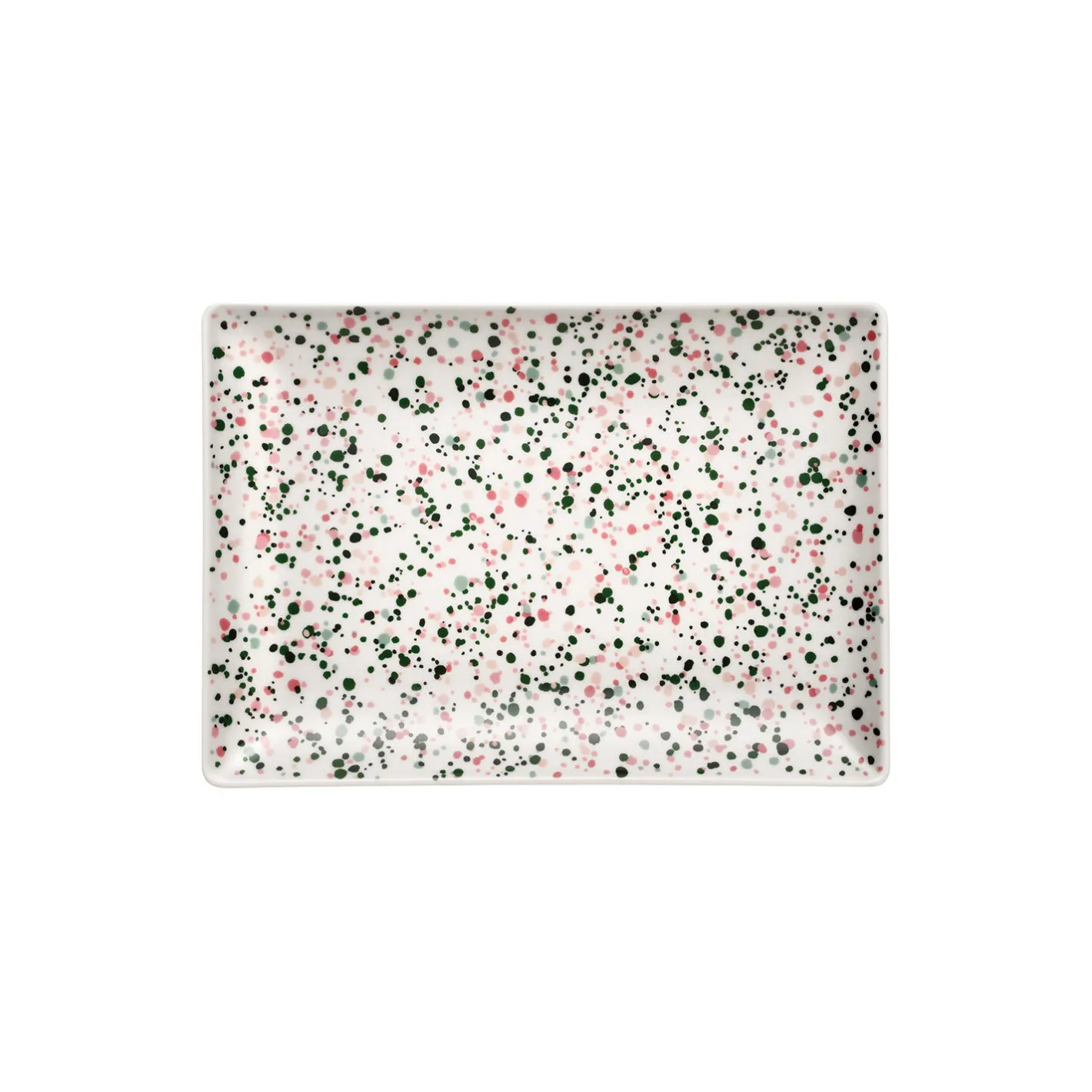 New Iittala Helle A4 tallerken, pink-green