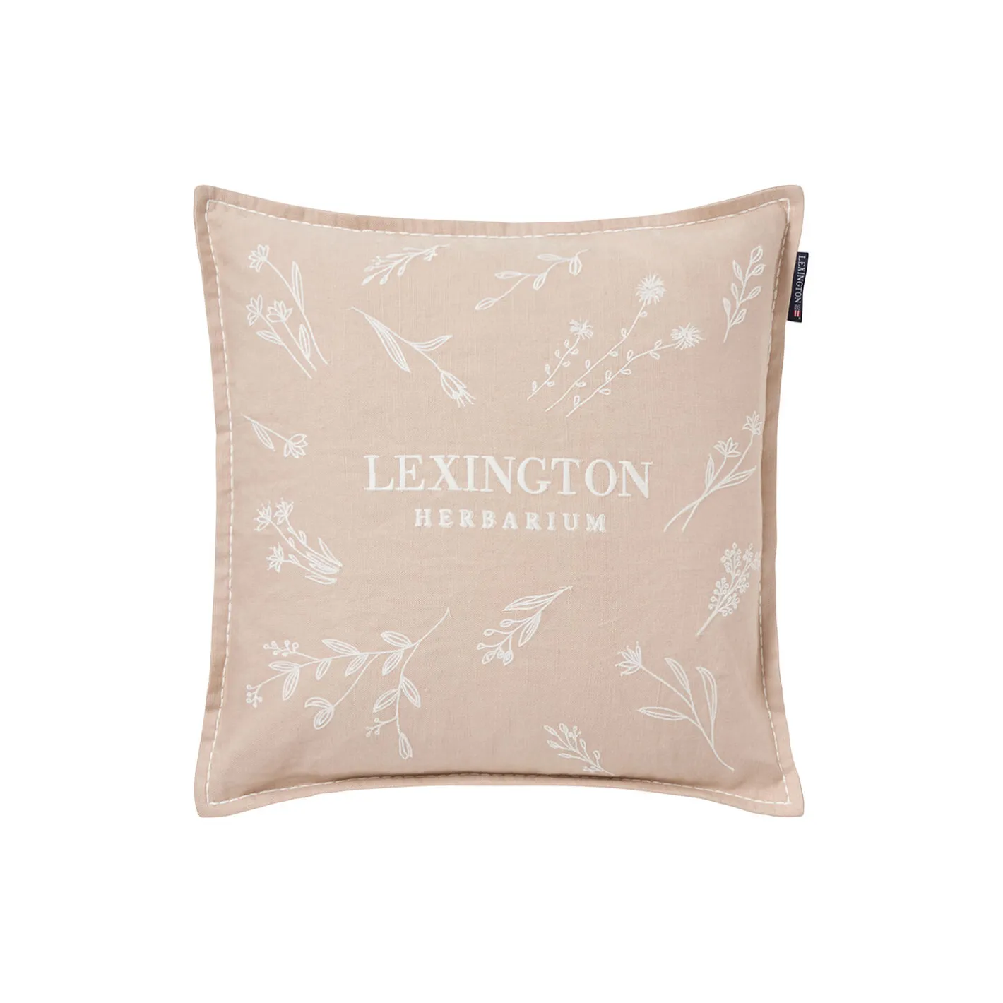 Lexington Herbarium Linen/Cotton Cushion Cover, beige/white> Pyntepuder & Hynder