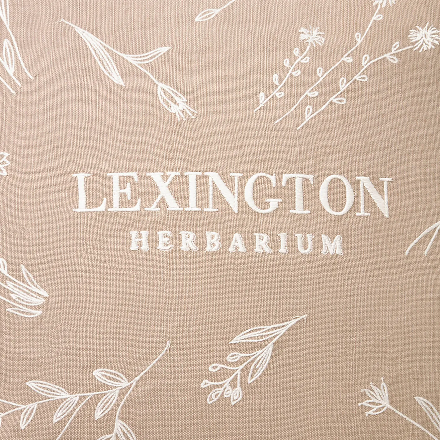 Lexington Herbarium Linen/Cotton Cushion Cover, beige/white> Pyntepuder & Hynder