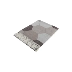 Geismars Væverier Hexagon plaid, beige> Plaider