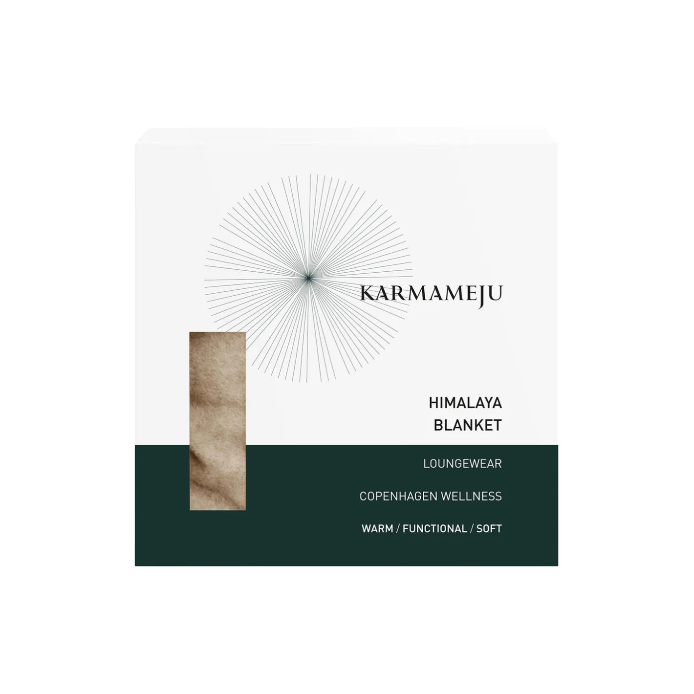 Hot Karmameju HIMALAYA fleecetæppe, beige