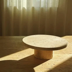 HOEME Copenhagen Høj dekorativt fad, sand> Skåle & Fade
