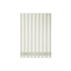 Outlet Lexington Icons Cotton Twill Waffle Striped Kitchen Towel, sage green/white