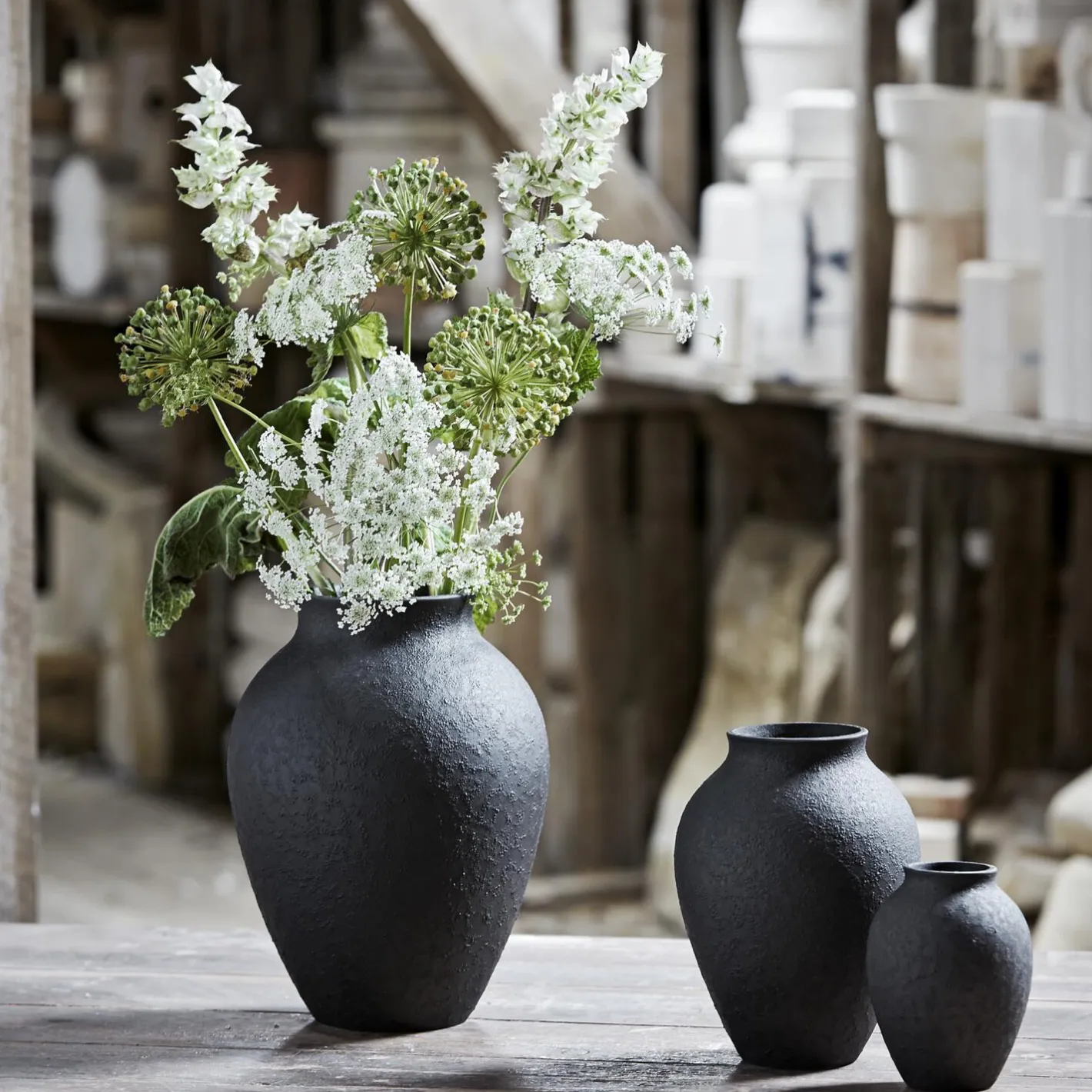 Online Knabstrup Keramik Knabstrup vase, black
