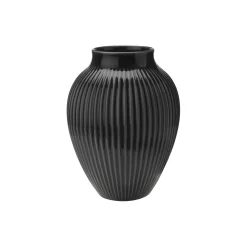 Discount Knabstrup Keramik Knabstrup vase ripple, black