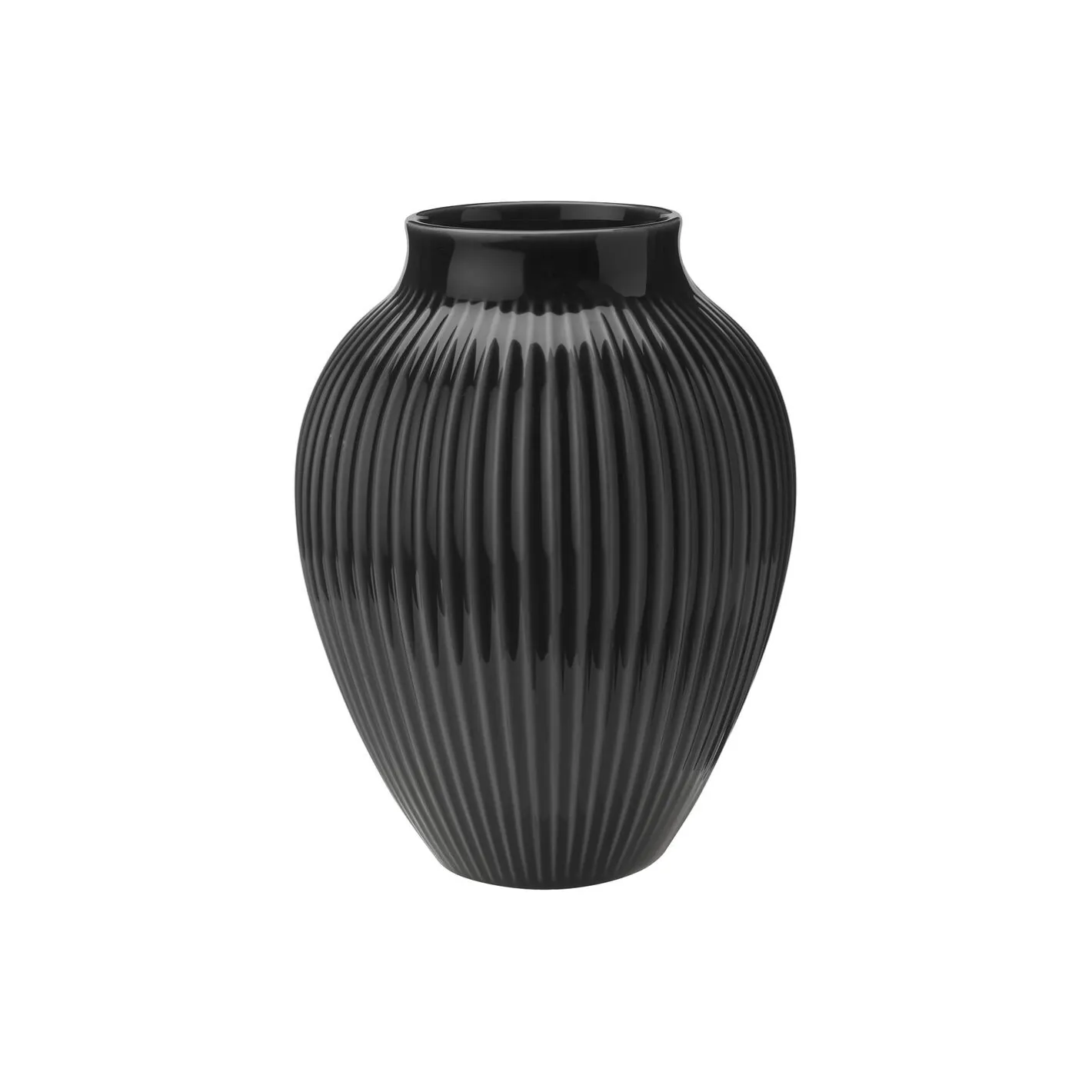 Discount Knabstrup Keramik Knabstrup vase ripple, black