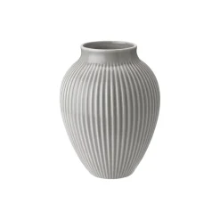 New Knabstrup Keramik Knabstrup vasen med riller, grey