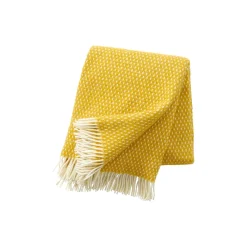Klippan Yllefabrik Knut Uld plaid, saffron> Plaider