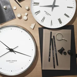 Georg Jensen Koppel vægur, hvid/stål> Ure