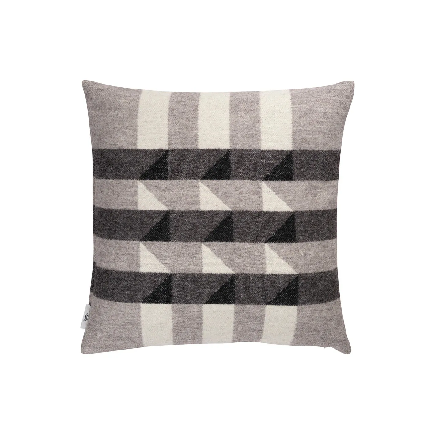 Hot Røros Tweed KVAM Cushion, greyscale